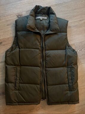 Kenneth Cole Reaction Olive Green Quilted Puffer Vest